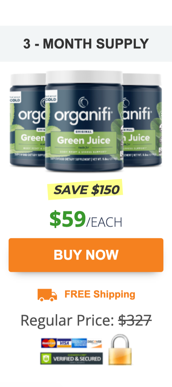 Organifi Green Juice - 3 bottles